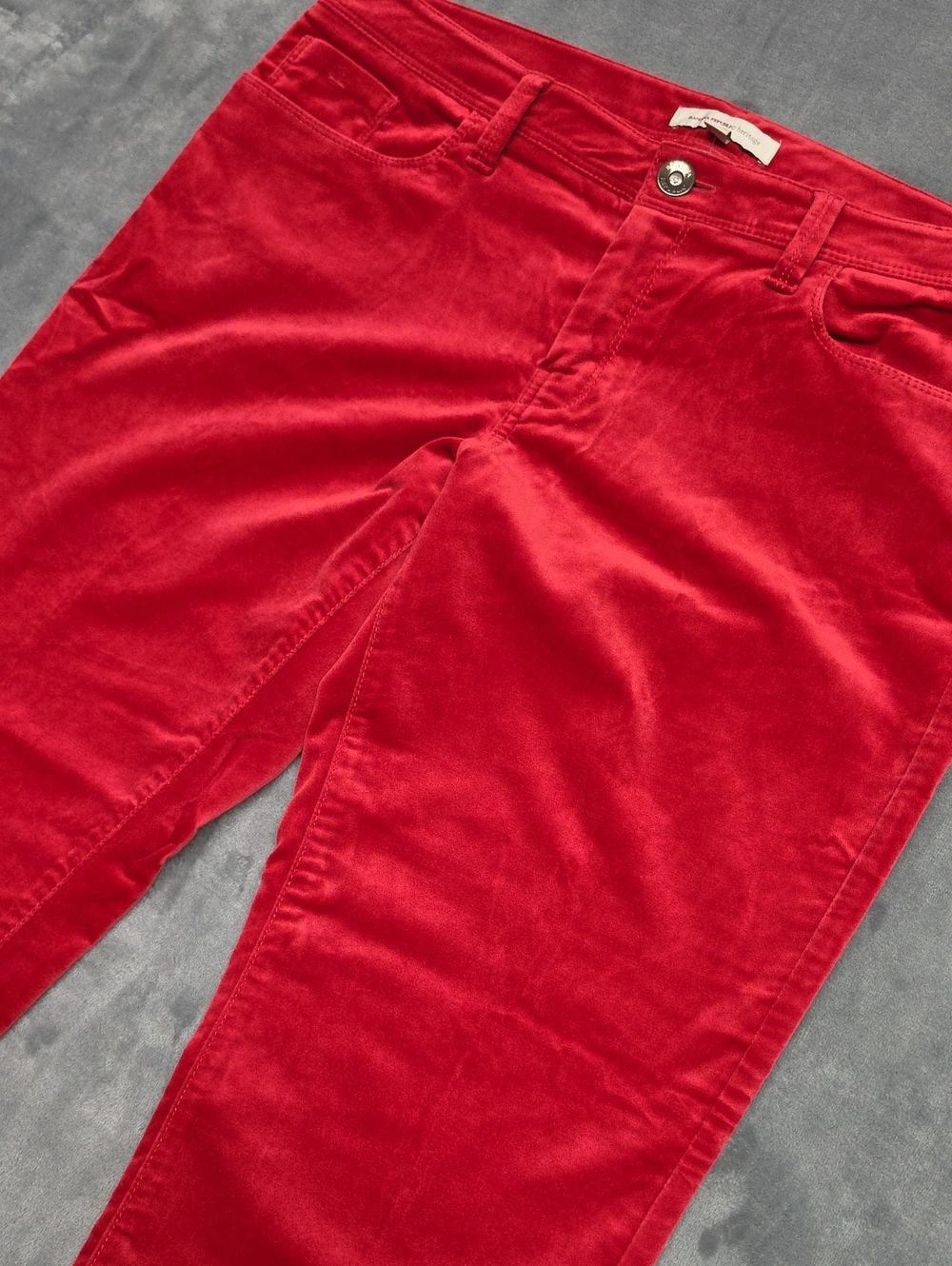 Banana Republic Heritage Velvet Skinny Ankle Zip Pant Sz 32